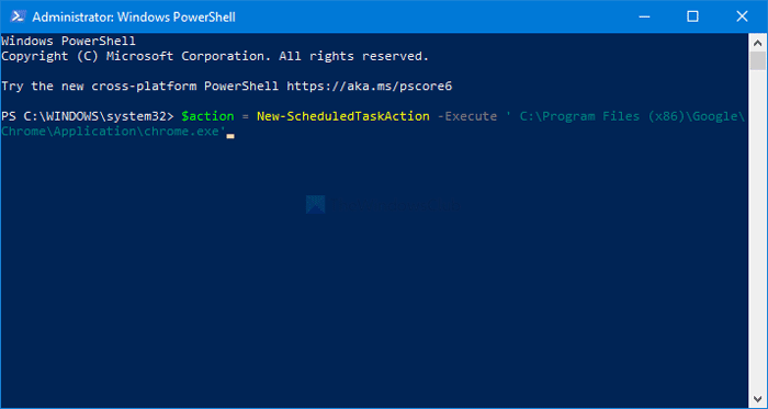 Как использовать PowerShell для создания запланированной задачи в Windows 10