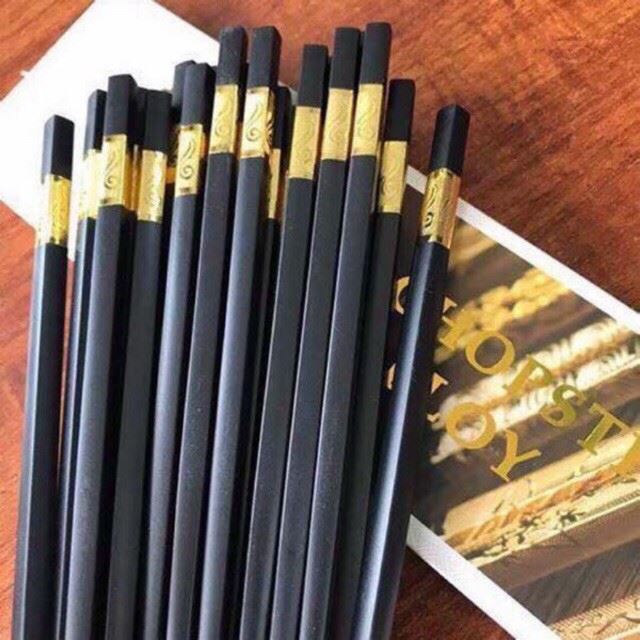 Bộ 10 Đôi Đũa Đầu Vàng MQ316