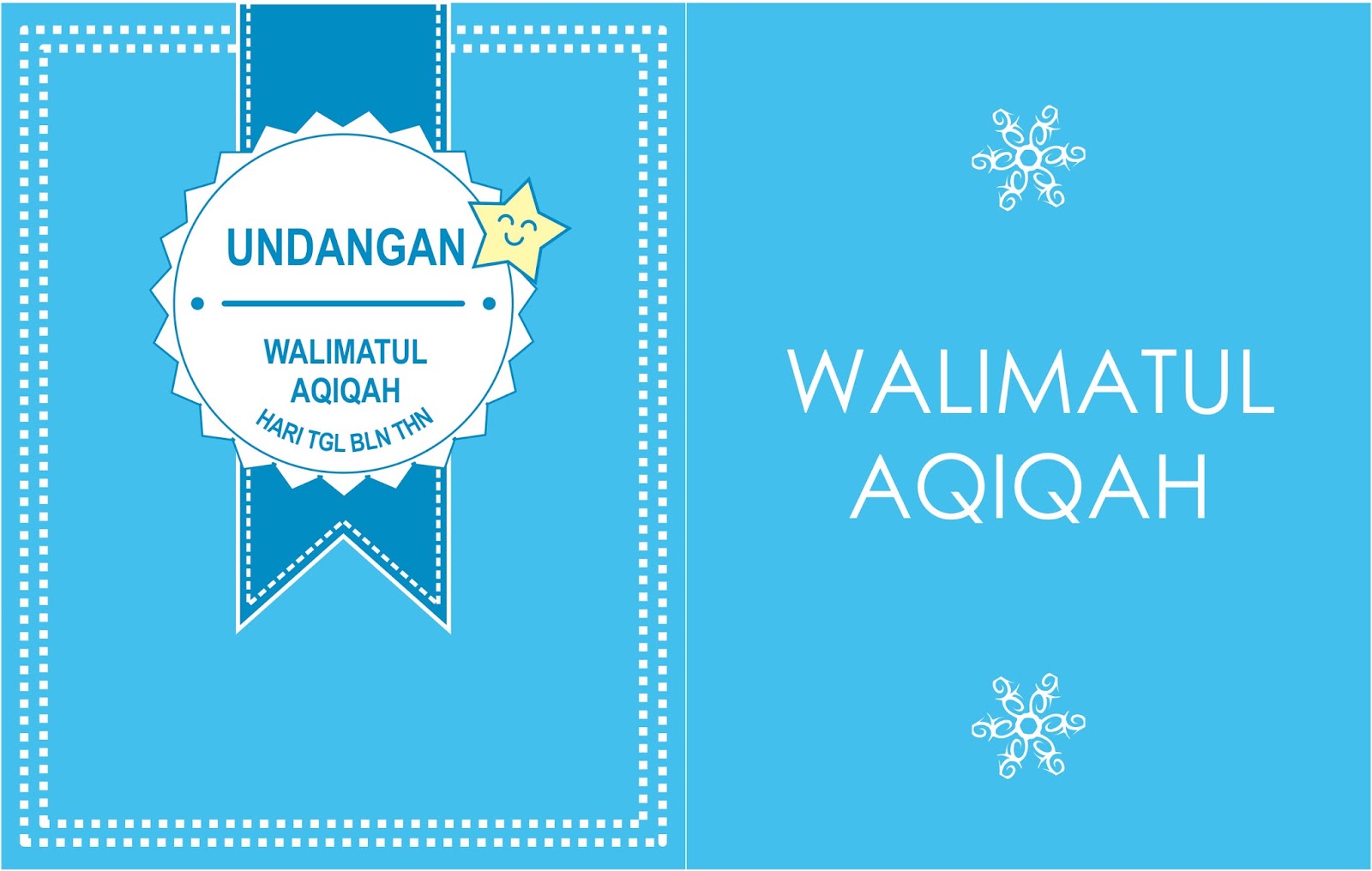 Elegant Blue Desain Undangan BANG ABU MUSIC