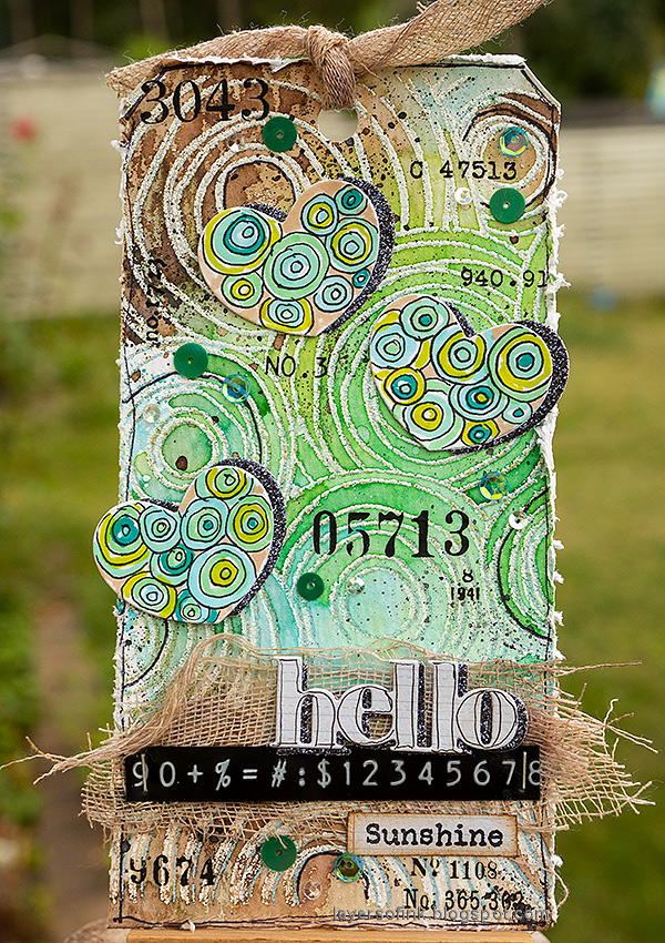 Layers of ink Doodle Tag Tutorial