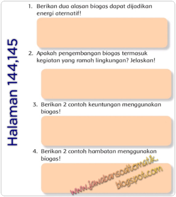 Kunci Jawaban Tema 6 Kelas 3 Halaman 144, 145