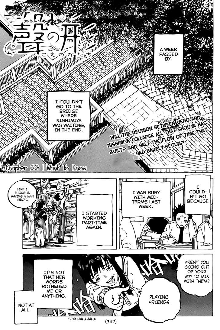 A Silent Voice Chapter 22 A Silent Voice Manga Online