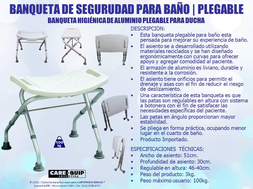 Ayuda para el Baño | Ortopedia Beraca (011) 2008-8707: Banquetas para Baño