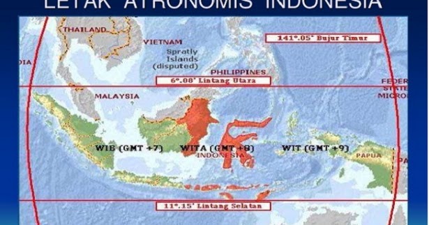 Letak Astronomis Indonesia, Garis Lintang Dan Garis Bujur