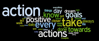 ACTION affirmation tag cloud created by Wordle