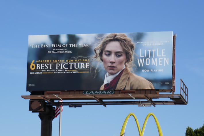 Little Women Oscar nominee billboard Pico Boulevard Little Women Oscar nominee billboard