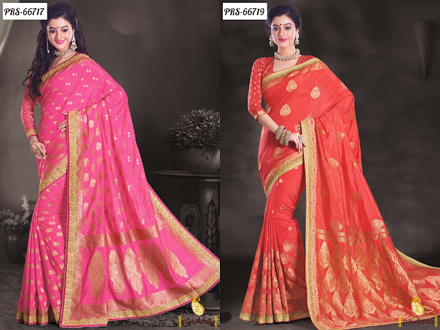 Indian Ethnic Wear Designer Silk Saree For Wedding Online Collection With Discount Offer Deal And Sale