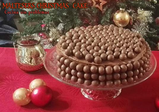 Maltesers Christmas Cake. Bizcocho Navideño Con Maltesers.

