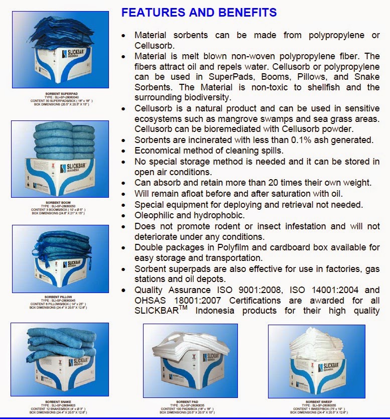 Slickbar Indonesia The World Leaders in Oil Spill Control Technology since 1960 OIL ABSORBENT