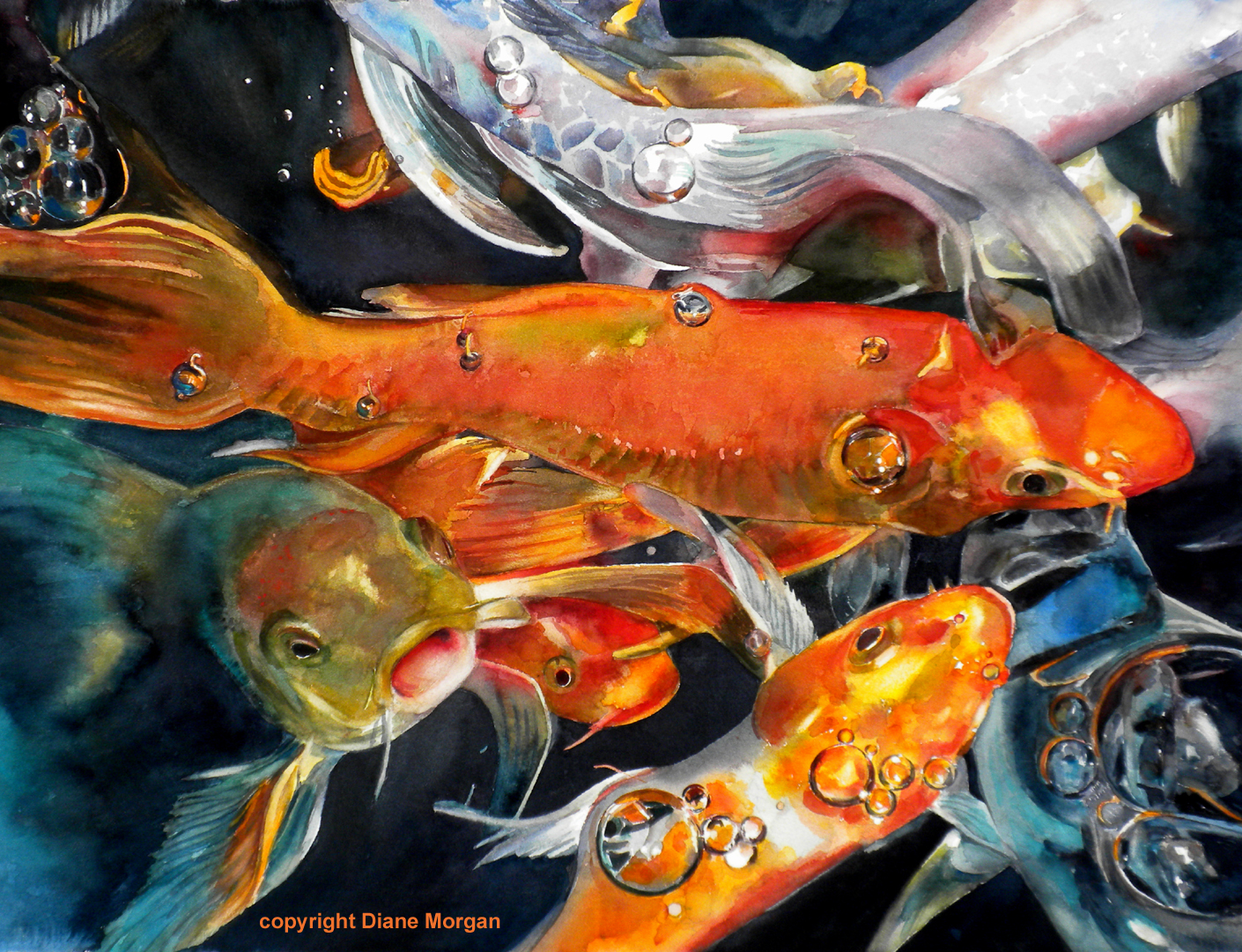 Diane Paints "Surface Tension"