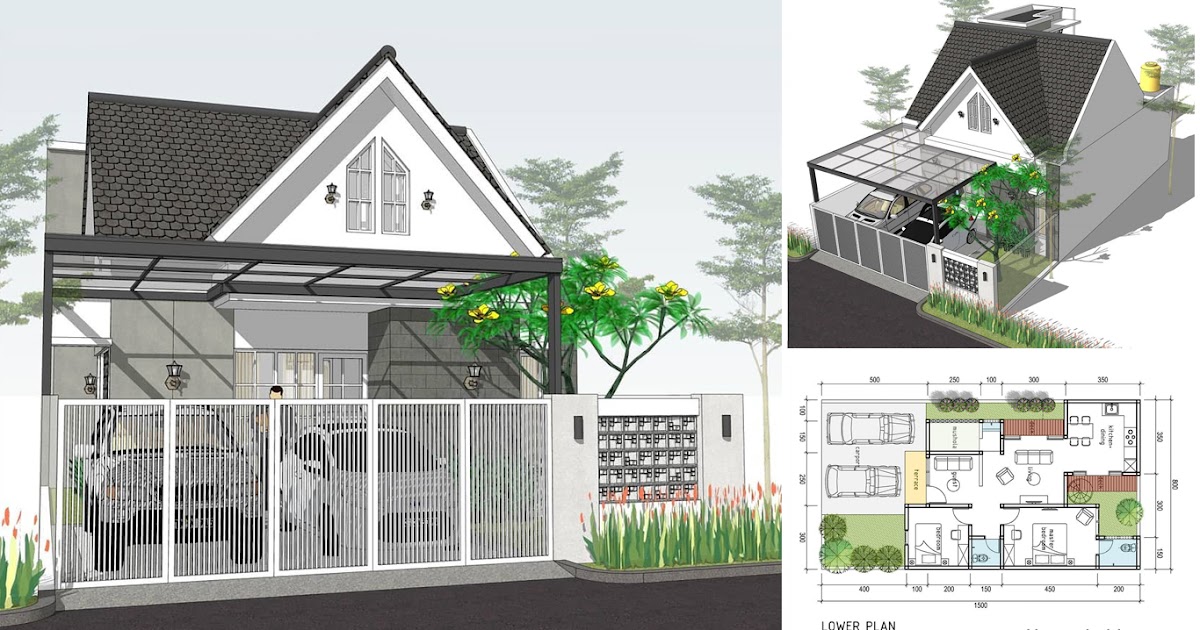 Desain dan Denah Rumah Minimalis Modern Dengan 3 Kamar ...