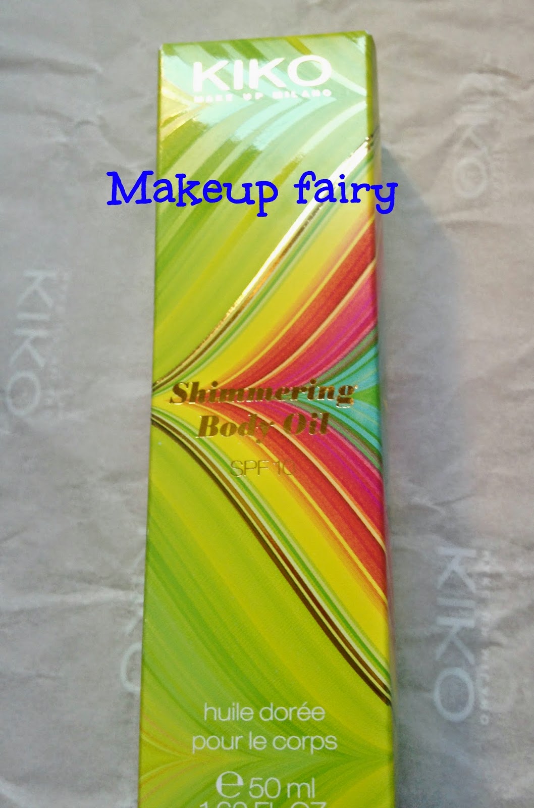 Tinklesmakeup One product review Kiko shimmering body oil SPF 10