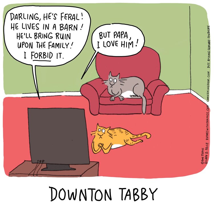 Mystery Fanfare: Cartoon of the Day: Downton Tabby