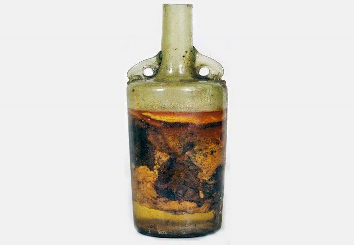 The Speyer wine bottle. Considered the oldest unopened bottle of wine