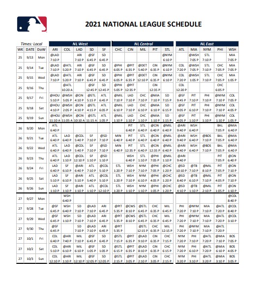 National League Mlb Schedule 2024 College Football Schedule 2024