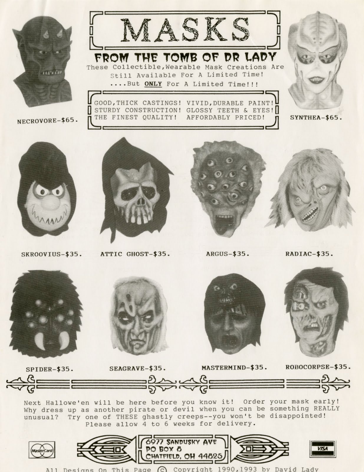 Monster Masks from the Tomb of Dr. Lady | Blood Curdling Blog of ...