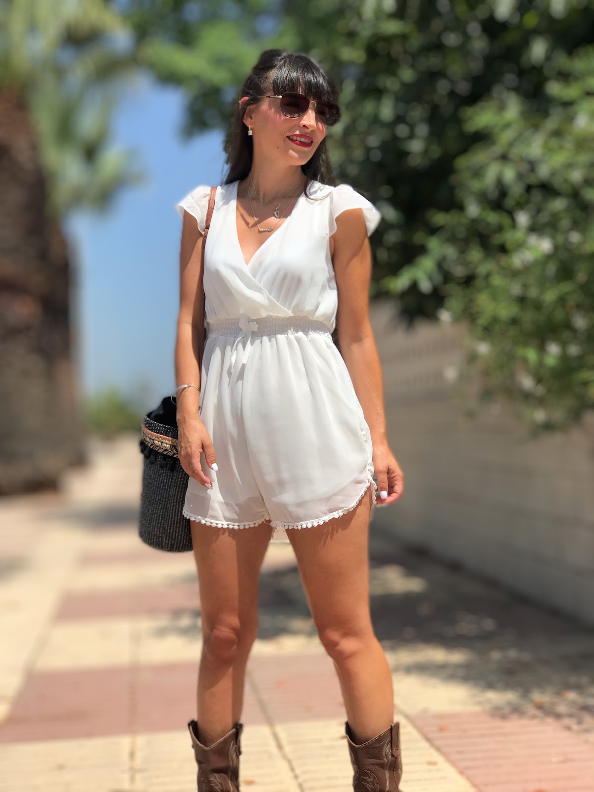 Mono blanco de gasa Stardivarius