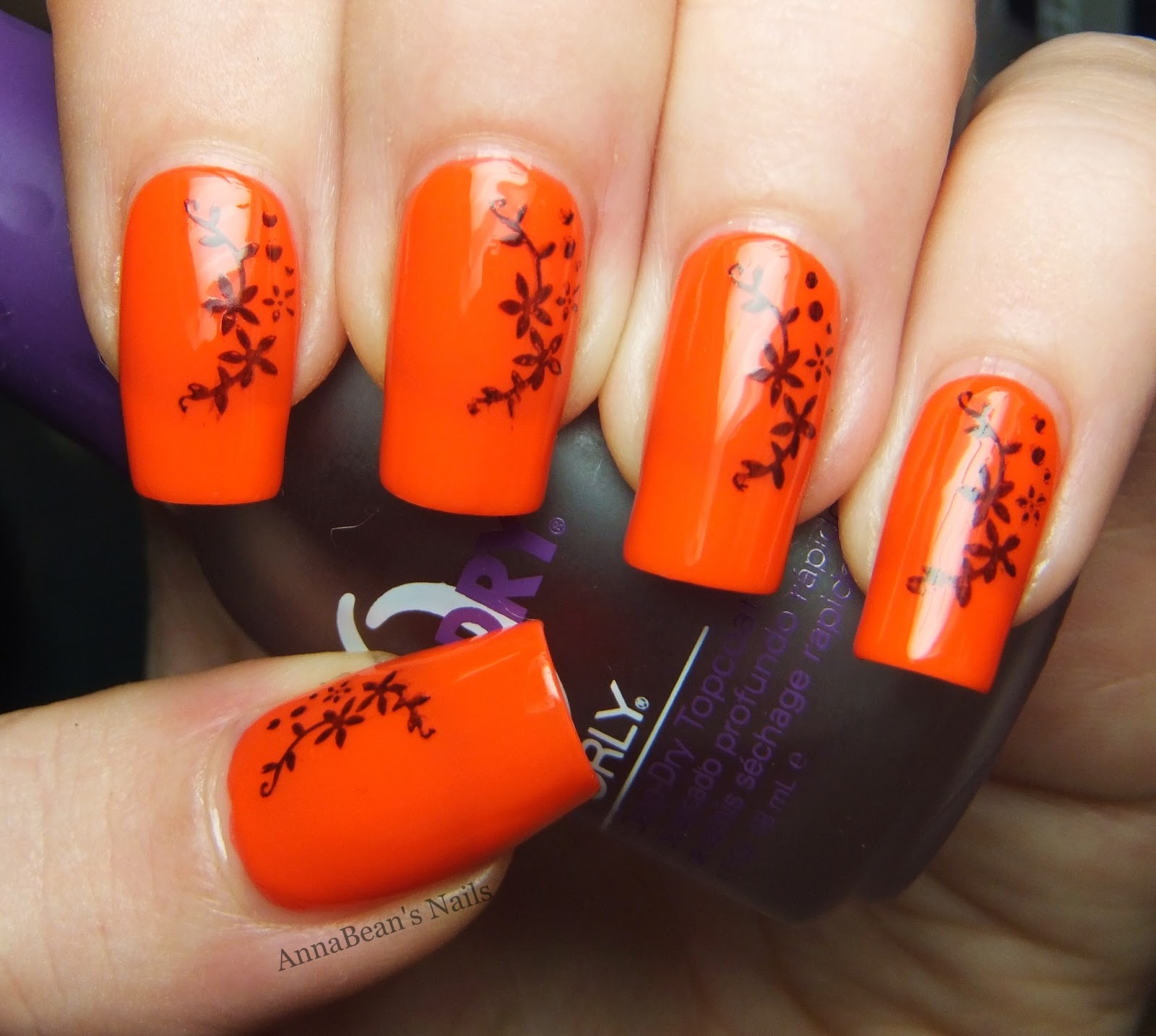 Annabean S Nails No 7 Damson Dream Some Orange Nail Art
