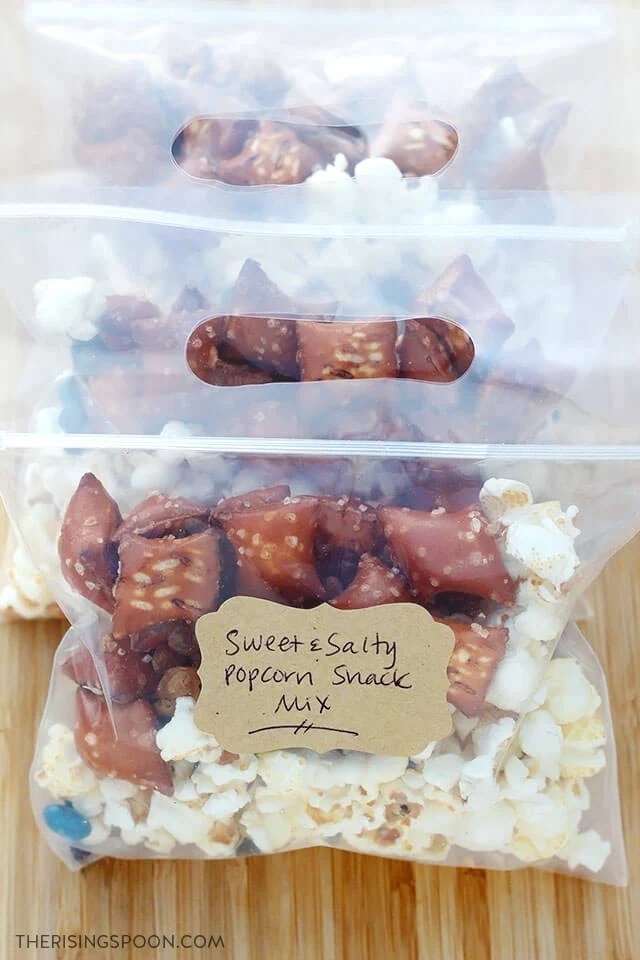 Sweet & Salty Popcorn Snack Mix For Movie Night, Parties, Camping & Holiday Gifts
