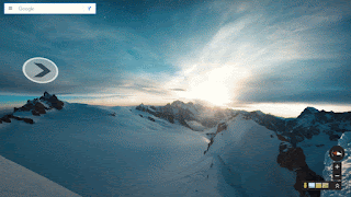 Immagine del re delle montagne: il Monte Bianco sulle Alpi visto da Street View.
