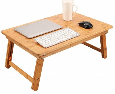 Table pour ordinateur portable en bambou Nnewvante