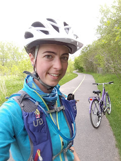 Cycliste, parc de la visitation, bicyclette