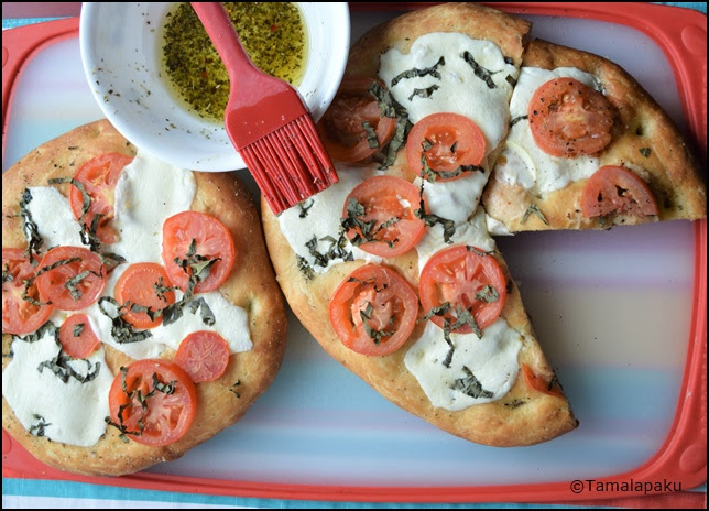 Focaccia Caprese - A Flatbread From Italy ~ Tamalapaku