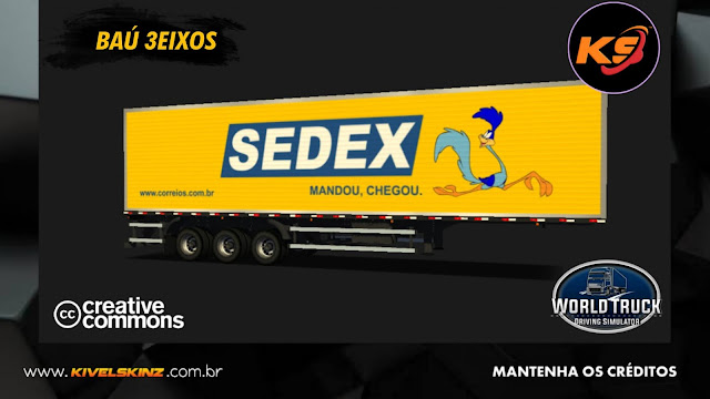 BAÚ 3EIXOS - CORREIOS SEDEX