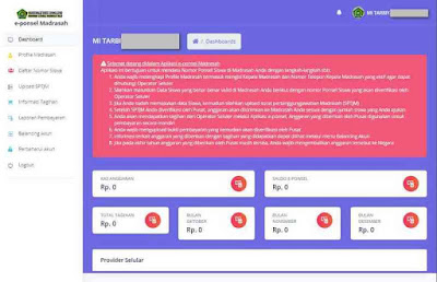 Dashboard e-Ponsel Madrasah