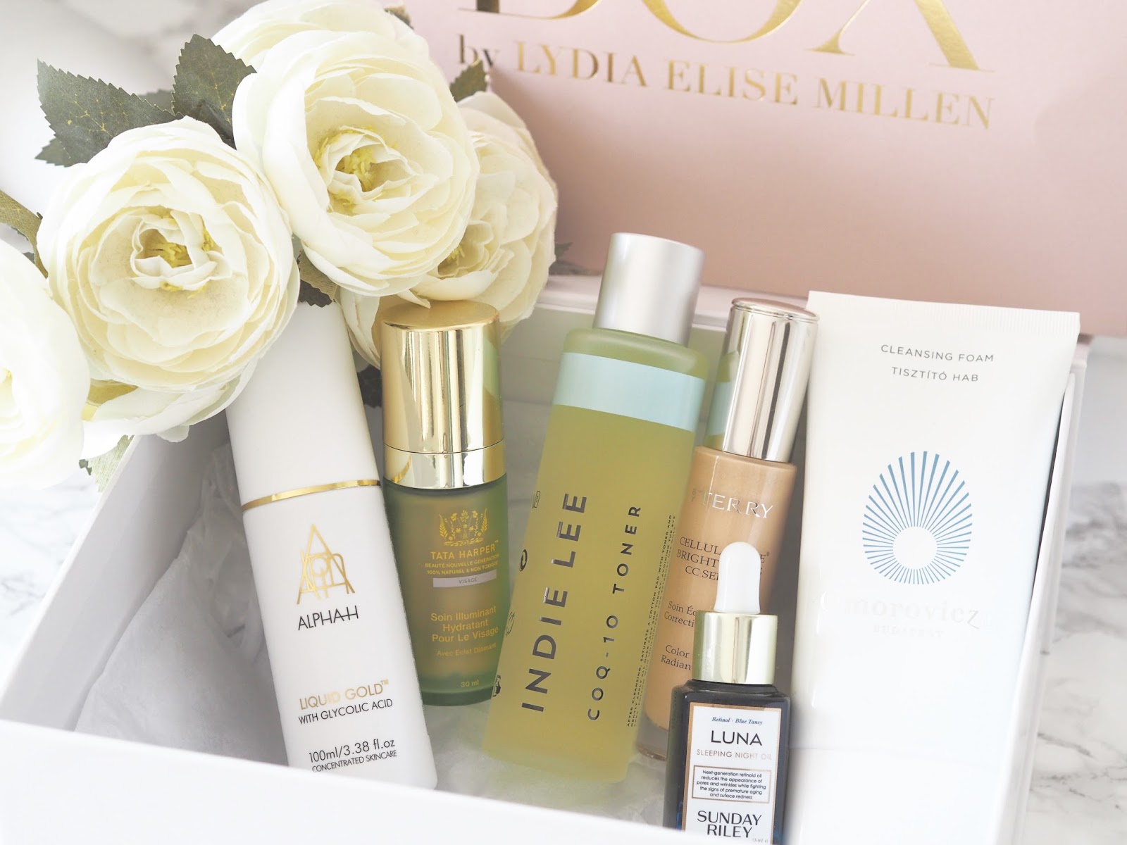 Cult Beauty x Lydia Millen Beauty box review \ Glowing skin \ Priceless Life of Mine \ Over 40 lifestyle blogger