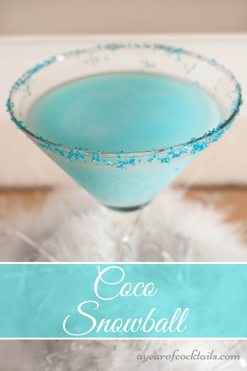 Blue Mixed Drink Recipe - Blue Snowball
