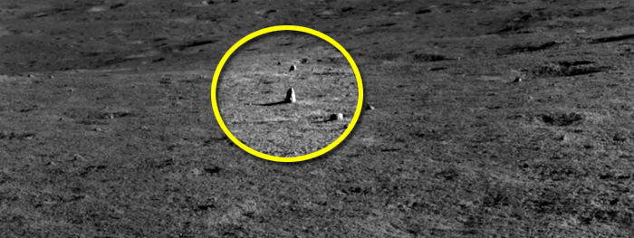 estranha rocha pontuda encontrada no lado oculto da lua