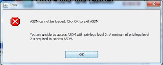 ASDM privilege level denied