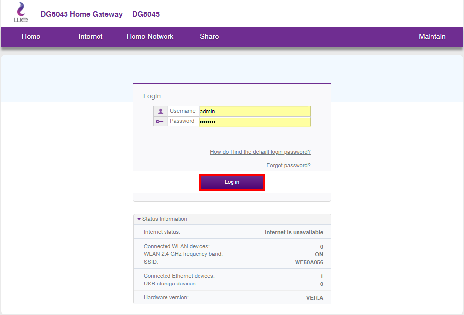 منع المواقع الاباحية في راوتر we موديل dg8045