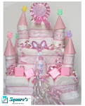 Pretty Princess Castle Diaper Cake