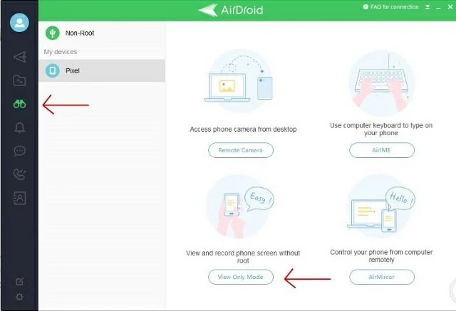 إظهار شاشة هواتف أندرويد على جهاز الكمبيوتر بواسطة AirDroid إظهار شاشة هواتف أندرويد على جهاز الكمبيوتر بواسطة AirDroid