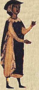 Bernart de Ventadorn, trovador medieval occitano, según un manuscrito del siglo XIII sobre la música trovadoresca.