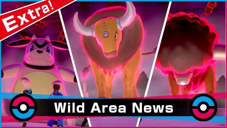 Pokémon Sword/Shield (Switch) terá evento na Wild Area com Max Raids de Miltank, Tauros e Bouffalant