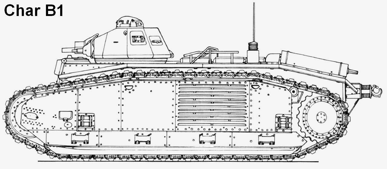 Танк b1 bis чертежи