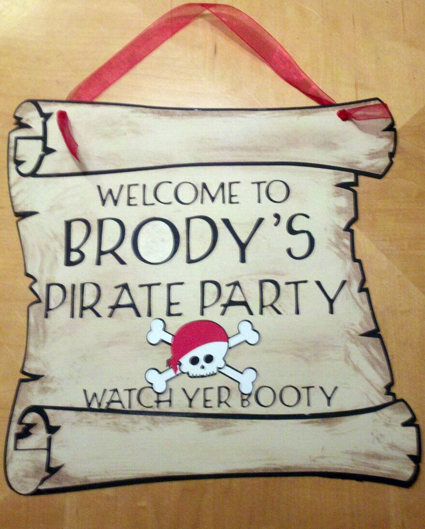 Operation: Cricut Design: Pirate Themed Door Sign using Life's a Party