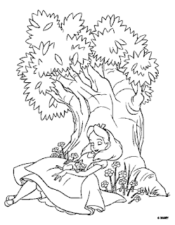 Alice in Wonderland  printable coloring pages