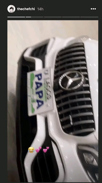 Check Out The Customized Mercedes Benz Davido's Girlfriend, Chioma Got For Their Son's Birthday