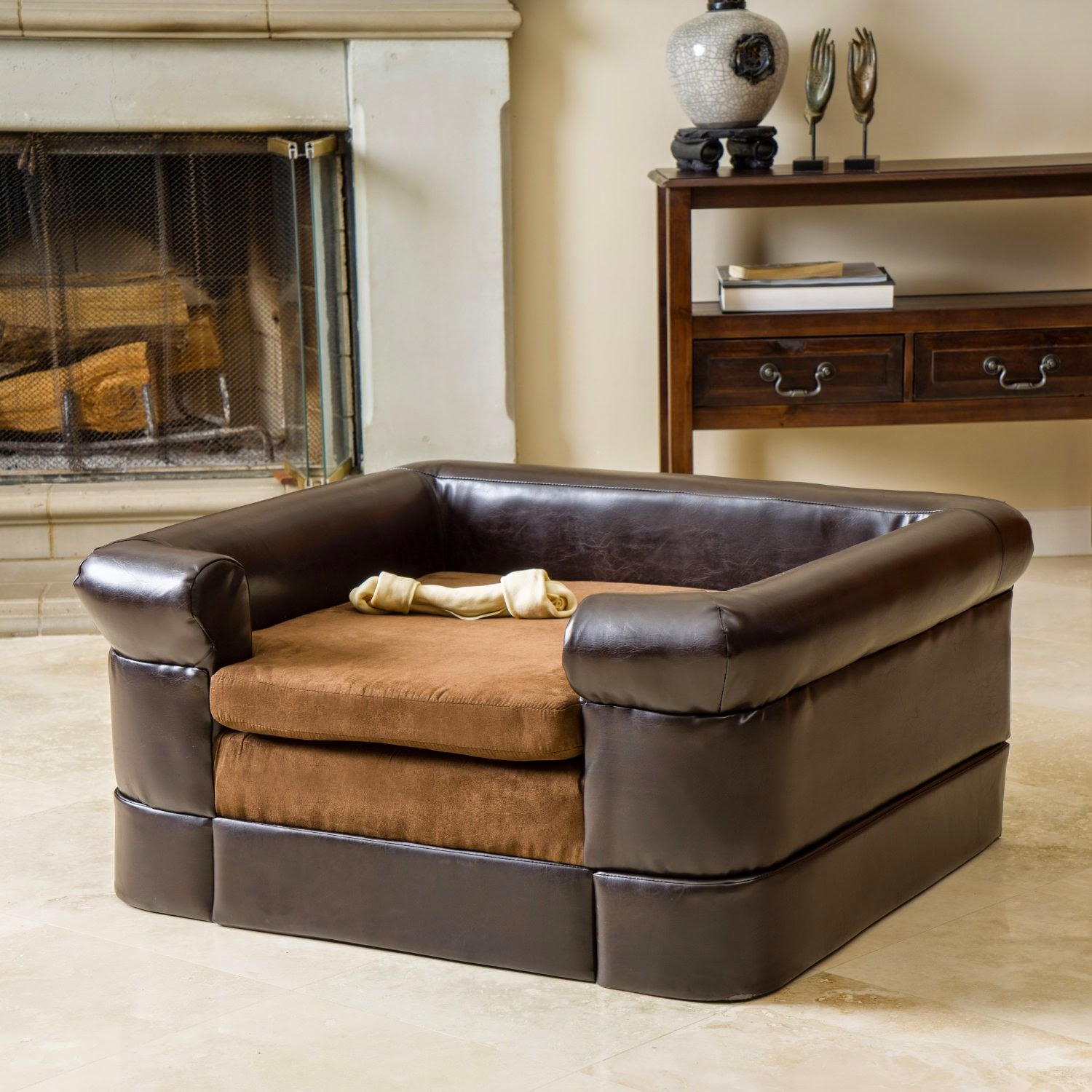 BlueRidgePetCenter Rover Leather Dog Bed & Sofa