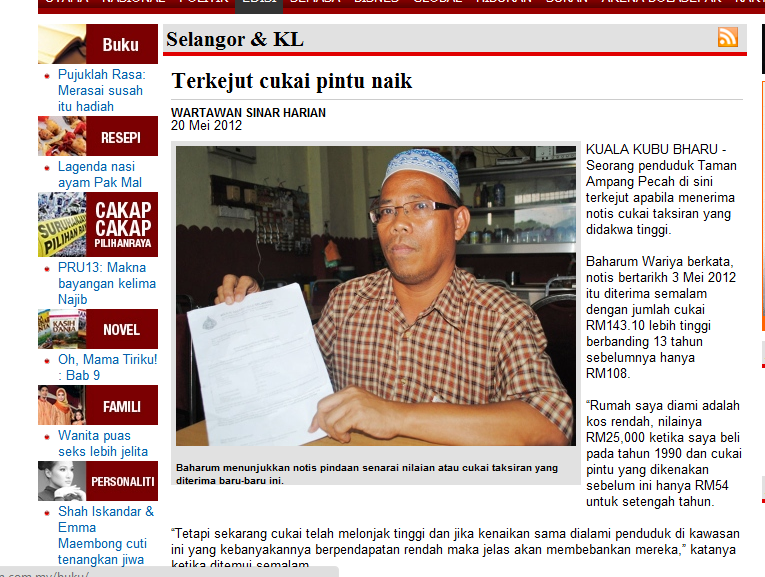 Semak Cukai Tanah Selangor  Cukai Tanah Daerah Hulu Selangor  Soalan