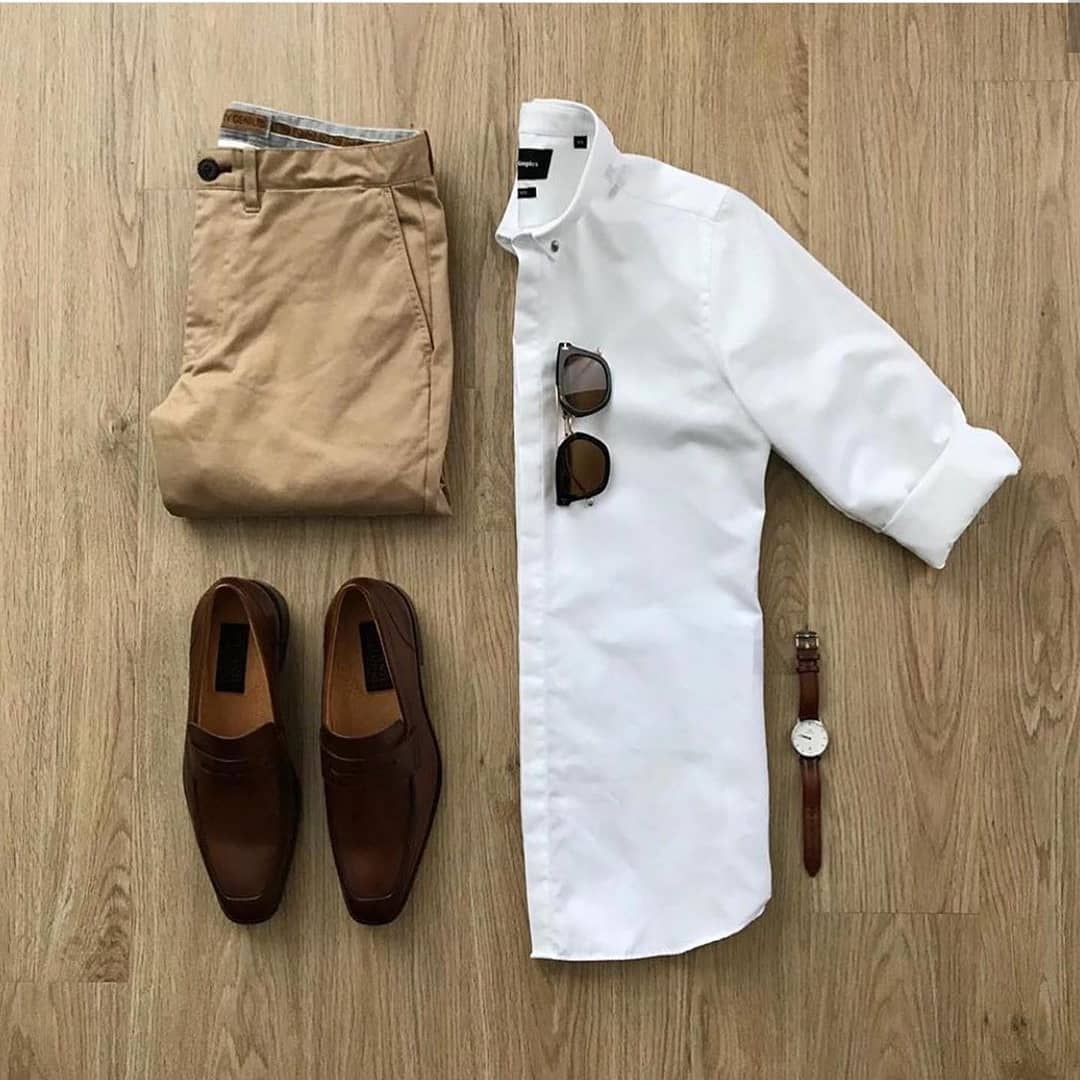Best 11 photo white shirt combination with pants and shoes