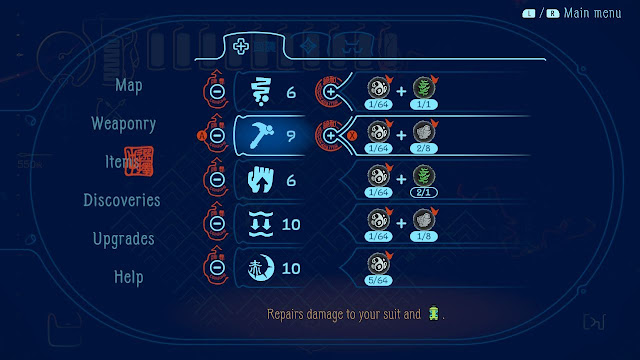 Screenshot of the Tool Crafting Menu. The game tells players how much they have of each tool and the materials required for making more of each.