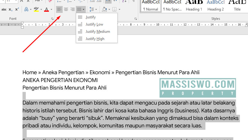 3 Cara Merapikan Tulisan Di Word Dengan Mudah Dalam 5