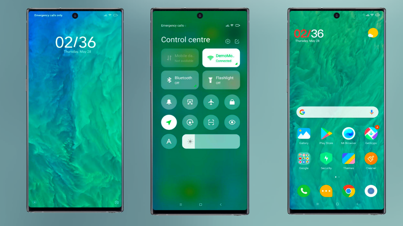 MIUI 12 Compatible Theme with beautiful brand new status bar MIUI Themes