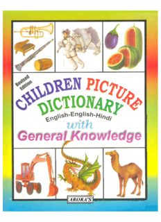 Khanbooks Children Picture Dictionary English English Hindi With General Knowledge