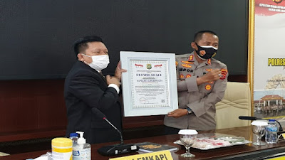 Kapolres Cirebon Kota Dapat Penganugerahan Penghargaan Presisi Award Dari Lemkapi